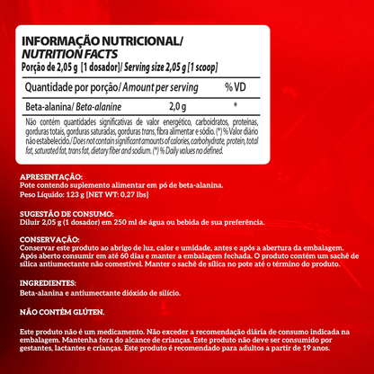 Beta Alanina 123g Integralmedica